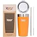 Healthy Human Stainless Steel Tumbler with Straw & Lid | Splash Proof Insulated Travel Cup | Eco-Friendly Coffee Tumblers | Water Cups with Straws Cleaner and Splash Proof Lids (20oz, Bora Bora)