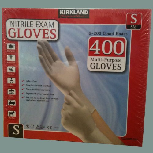Kirkland Signature Nitrile Exam 400 Multi-Purpose Gloves Small