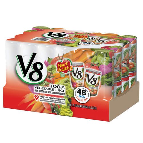 V8 100 Vegetable Juice 48 5 5oz cans CASE PACK OF 4 Lukacy Rossy