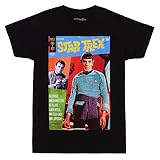 Star Trek Spock Comic Book Cover T-Shirt - Black (Medium)