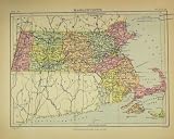 AMERICA MAP MASSACHUSETTS CAPE COD BRITANNICA NINTH