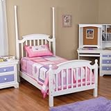 Color Box Poster Bed in White Size: Full Color Box Poster Bed in White Size: Full