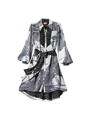 Polyester Belted Sheer Asymmetric  Shirt  Dress