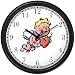 Angel with Heart - Cherub, Angel or Cupid Theme Wall Clock by WatchBuddy Timepieces (Slate Blue Frame)