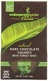 Endangered Species Rainforest, Dark Chocolate (72%) with Deep Forest Mint, 10-Count Individually Wrapped Pieces (Pack of 6)