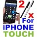 2X Stylus Pens for Ipod touch / Iphone / Touchscreen devices! 2x Pens, 1 Silver 1 Black! iPOD iTOUCH iPHONE 3G 3GS 8GB 16GB 32GB 64GB
