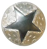 Metalab Black Satin Star Cut Out Concho