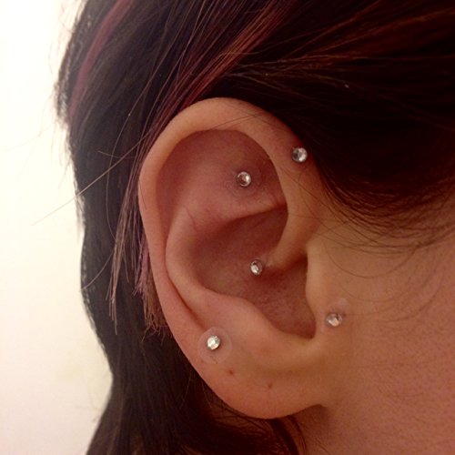 Swarovski Crystal Ear Pellets 60 selfadhesive 24 Karat gold plated