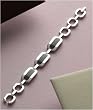 J-Steel by Fyn Studios Stainless-Steel Open Link Bracelet with 3 Smoke Lexan Inlays JSF-843332001341