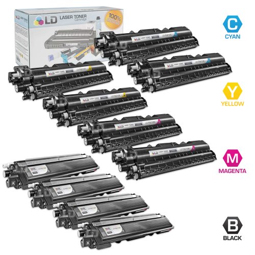 LD � Brother Compatible TN-210 Set of 8 High Yield Toner Cartridges: 2 of each Black TN210BK, Cyan TN210C, Magenta TN210M, and Yellow TN210Y On Sale