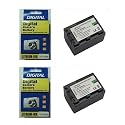 Two High Quality batteries with premium cells - Twin Pack for Sony mini-DV DCR-HC62E 1500 Mah