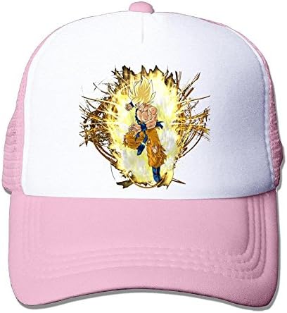 Rowstar Unisex Dragon Ball Z goku Super Saiyan Goku Flexible Mesh Hat Trucker Gimme Cap