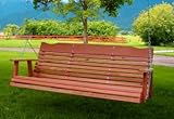 5' Cedar Porch Swing W/stained Finish, Amish Crafted