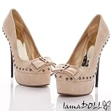 Iamadoll Sexy High Heel Metal Rivets Studs Pump Stiletto Platform