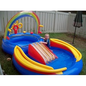 Intex 117-by-76-by-53-Inch Rainbow Ring Pool Play Center
