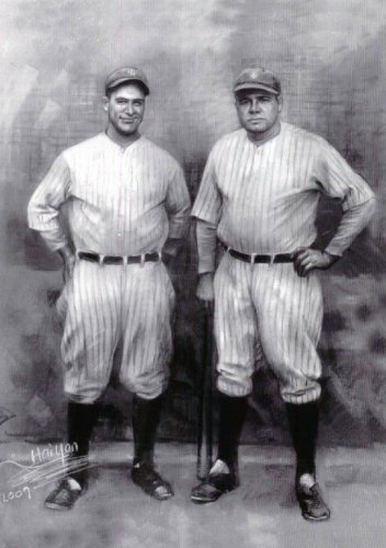 New York Yankees (Babe Ruth & Lou Gehrig) Sports Poster Print - 11 X 17