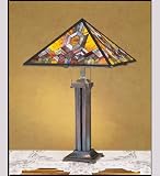 LAMPS BEAUTIFUL Tiffany Style Craftsman Mission Prairie Mosaic Table Lamp by Meyda Tiffany--Excellent customer service--see our feedback.