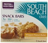 South Beach Diet Bar Snack Bar, Whipped Peanut Butter, 5-Count (Pack of 8)