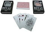 Royal 100% Plastic Bridge-Sized Playing Cards, Two Decks (Cross Pattern)