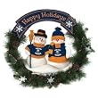 New York Islanders NHL Snowman Christmas Wreath (20")