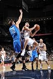 Oklahoma City Thunder v New Jersey Nets: Jordan Farmar and Nenad Krstic Photographic Poster Print by Jesse D. Garrabrant, 16x24