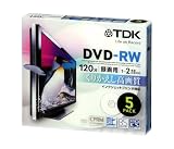 TDK 録画用DVD-RW デジタル放送録画対応(CPRM) インクジェットプリンタ対応 1-2倍速 5mmスリムケース 5枚パック DRW120DPA5U