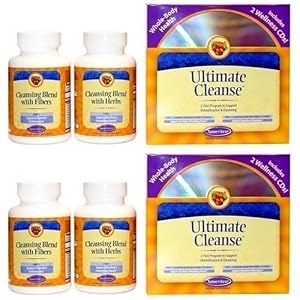 Nature's Secret Ultimate Cleanse 2-Part Program to Support Detoxification & Cleansing Tablets, Includes 4 Wellness CDs (4, 120-Count Bottles) - 2 TOTAL