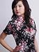 Black Floral Fascicle Silk Dress
