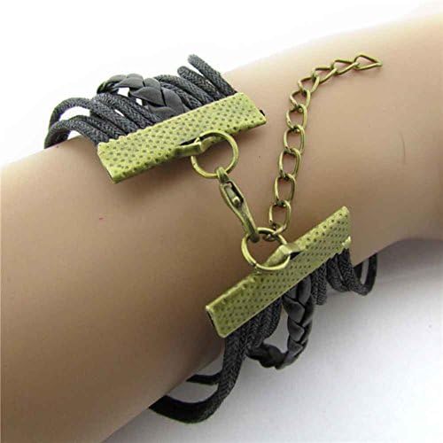 KOOISP 2pcs Owl Faith Wrap Bracelet