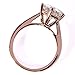 TransGems 4 Carat Moissanite Engagement Rings Simulated Diamond Solitaire Solid 14K Rose Gold for Women