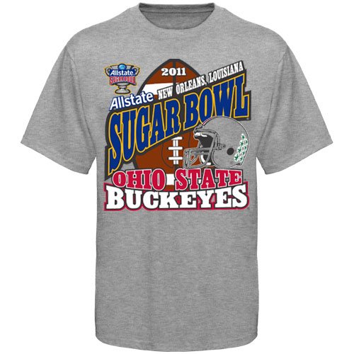 Ohio State Buckeyes Youth Ash 2011 Sugar Bowl Bound T-shirt (Large)