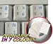 THAI KEYBOARD STICKERS WITH BLUE LETTERING ON TRANSPARENT BACKGROUND Image
