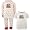 Alabama Crimson Tide White Toddler Three-Piece Sleep Set