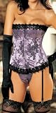 Shirley of Hollywood Women's Stunning Floral Tapestry Strapless Corset,Violet,38