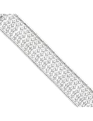 Sterling Silver Wide Cz Bracelet