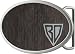 Oval BD Framed Marquetry Walnut/Metal