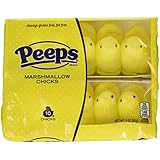 Yellow Peeps Marshmallow Chicks Candy - 10 Ct. Pack (No Gluten ~ No Fat)
