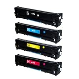 GTS Compatible Replacement Toner Cartridges Set For HP CE320A CE321A CE322A CE323A (HP 128A)