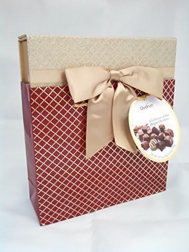 Gudrun Belgian Chocolate Box Bag Assorted Chocolates (18.34 Oz) (1.14 Lbs) (1 Box) (Red &amp; Gold) by Gudrun