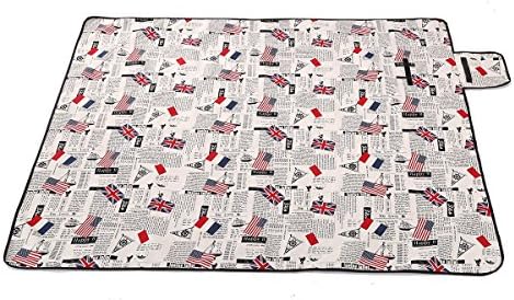 78.7" x 58.2" Multi-functional Picnic Blanket Outdoor Camping Rug Beach Mat Travel Play Mat, American uk flag