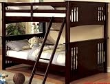 Imports Direct CM-BK603 Mission Full Over Full Walnut Bunk Beds New Wood