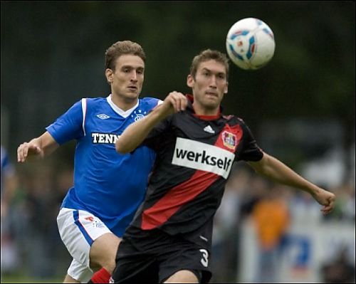 Photographic Prints of Soccer - Rangers v Bayer 04 Leverkusen - Pre Season Friendly - Takko Stadium from Rangers
