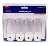 Maxxima MLN-09 LED Night Light with Sensor (Pack of 4)