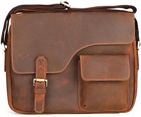 Kattee Designer Genuine Cow Leather Flapover Messenger Bag