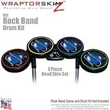 Barbwire Heart Blue Skin by WraptorSkinz fits Rock Band Drum Set for Nintendo Wii, XBOX 360, PS2 & P