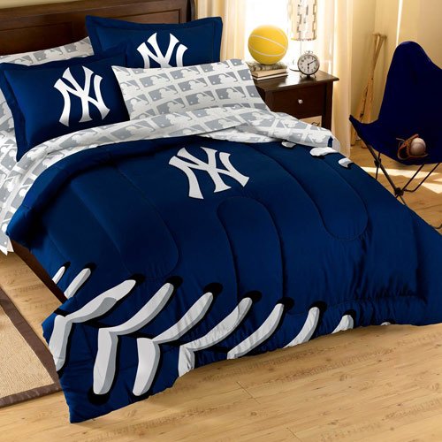 * sale MLB New York Yankees Twin/Full Sized Comforter with Shams Bed Comforter Set