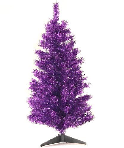 3' Purple Passion Noble Pine Artificial Tinsel Christmas Tree #56748-AB