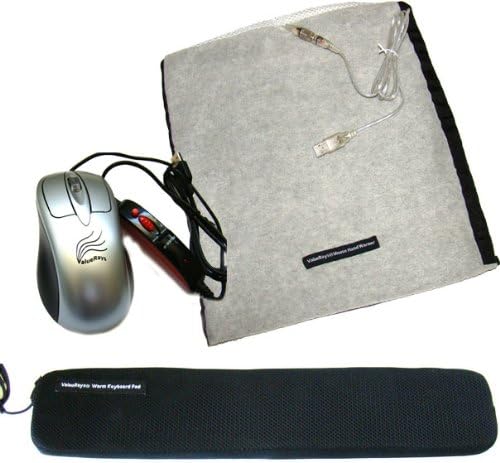 3-piece Set: ValueRays® USB Warm Mouse &amp; USB Warm Keyboard Pad &amp; USB Mouse Hand Warmer® - 3 Pieces - Heated Computer Mouse, Heated Mouse, Heated Mouse Hand Warmer, Heated Keyboard Pad, Heated Keyboard, Mouse Warmer, Hand Warmers, ValueRays