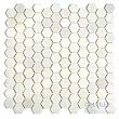 White Marble 1" Hexagon HONED Mosaic Tile Meshed on 12x12 sheet
