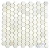 White Marble 1" Hexagon HONED Mosaic Tile Meshed on 12x12 sheet